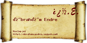 Ábrahám Endre névjegykártya