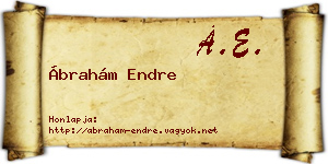 Ábrahám Endre névjegykártya